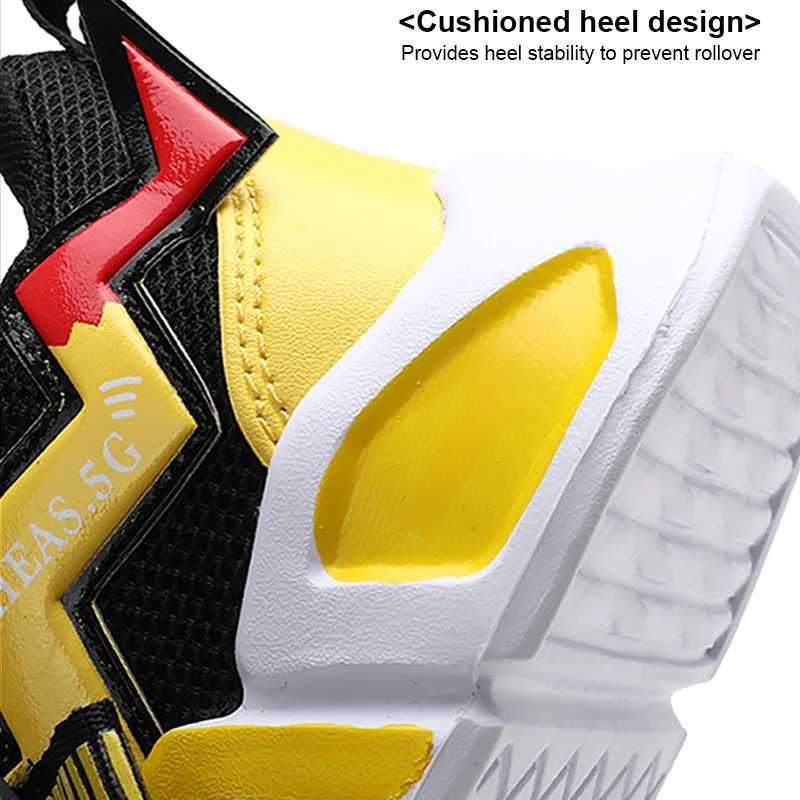 Childrens basketball shoes soft soled sports shoes outdoor childrens sports running shoes anti slip and breathable walking sports shoes W250407
