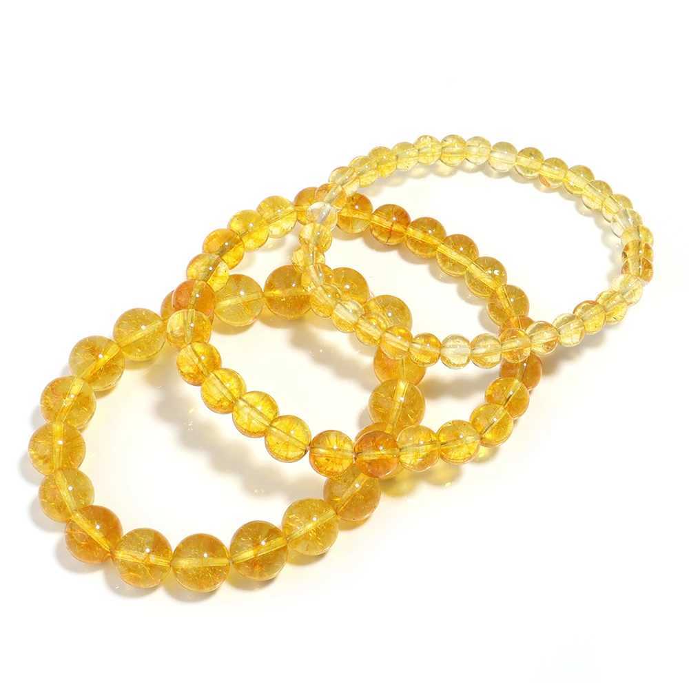 OAIITE Citrine Bracelet for Wen Quartz Crystal Agate Jewelry Birtay Gift Yoga Metion Streh Wealth Bracelet for MenC250408