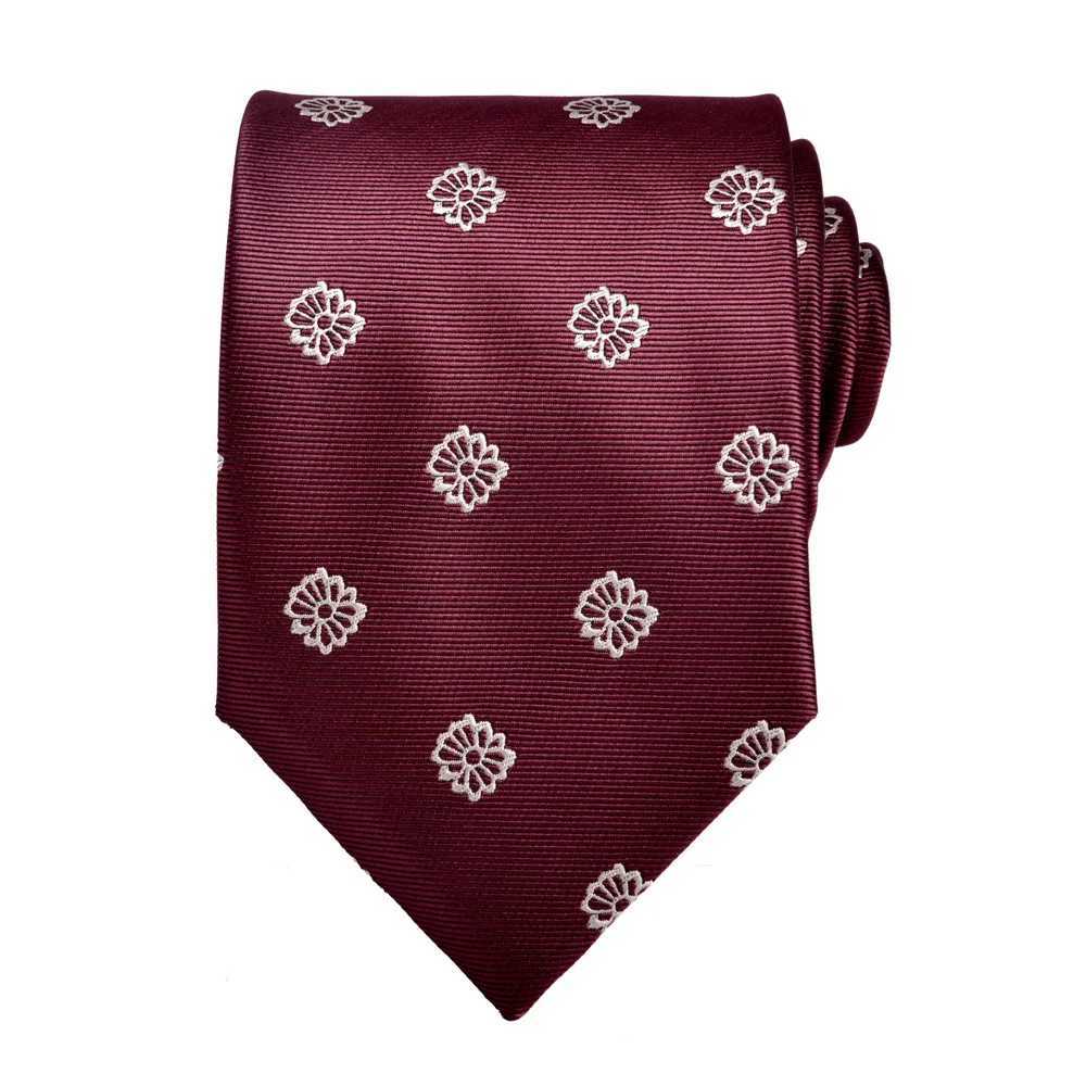 Wine Red 8cm Mens Formal Tie And Square Scarf 2-Piece Set for Business And Wedding X250407