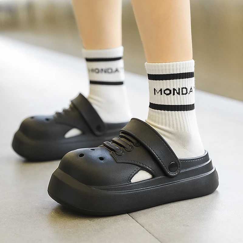 Womens Summer Slide Platform Solid Sandals Beach Slide Flip Comfortable Outdoor Garden Shoes Leisure Home Slide 36-41XJ250407