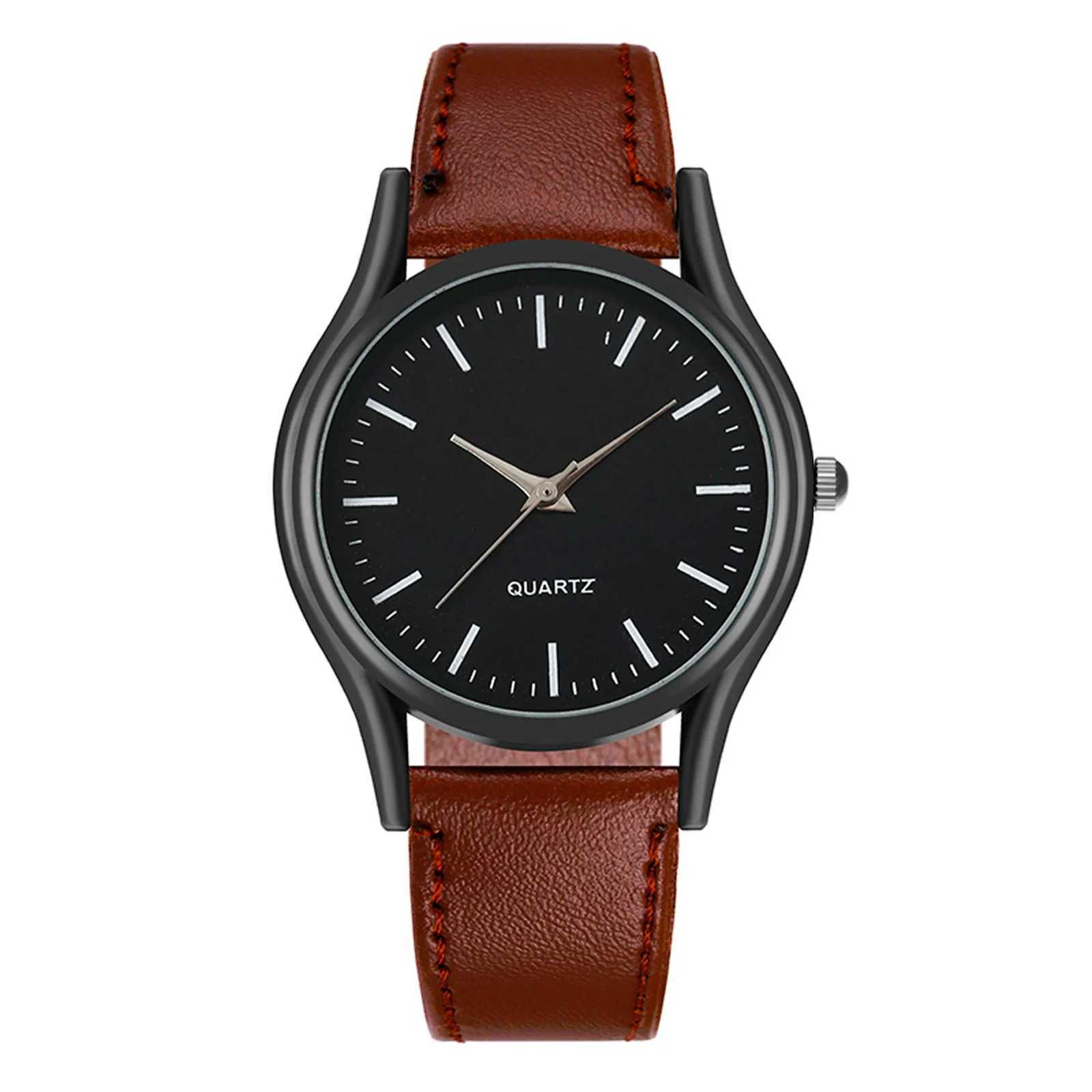 Mens Fashion Business Design Watch Leather Watch Y250407