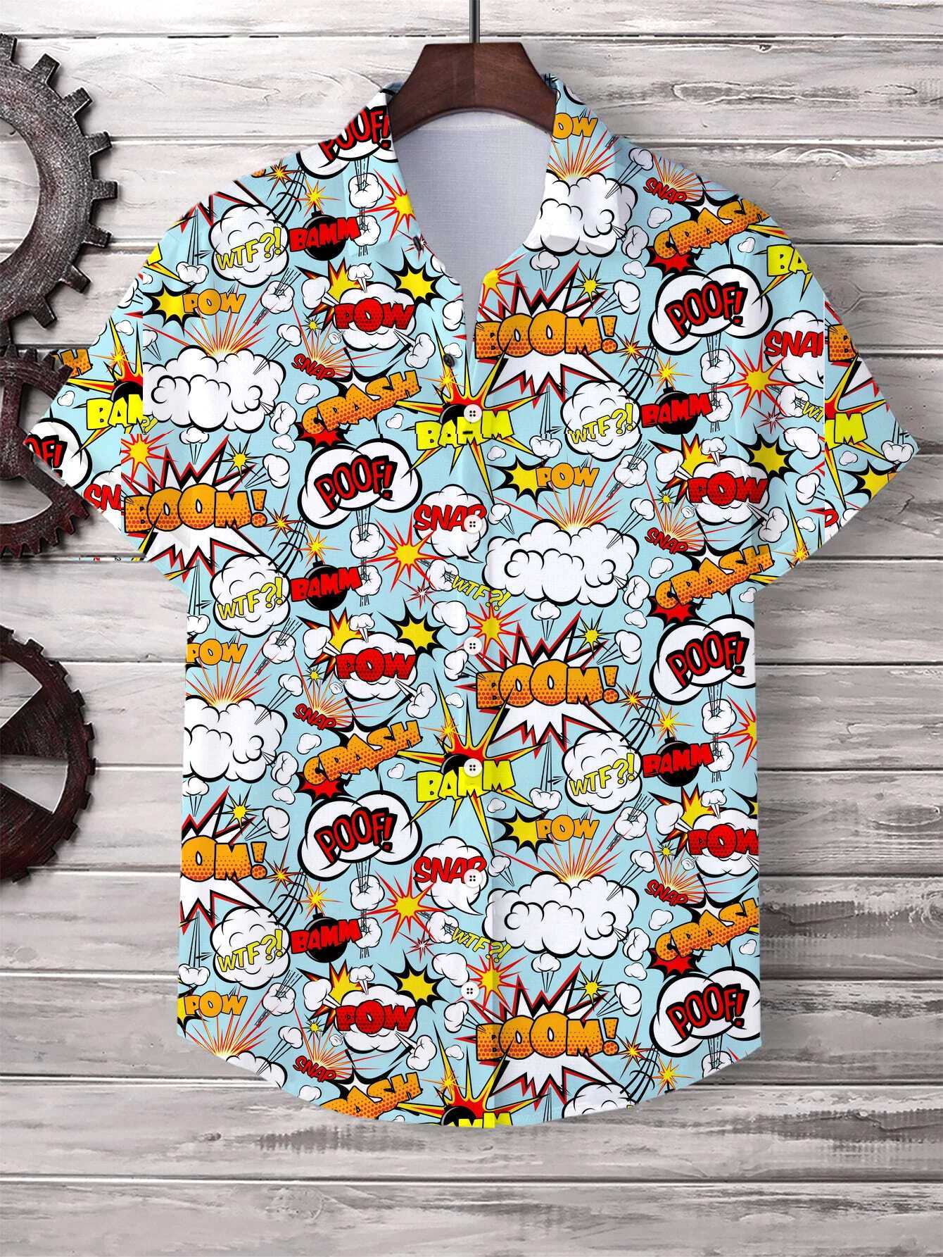 Hawaiian mens short sleeved fashion pattern 3D printed top fashionable streetwear summer casual graphic T-shirtXJ250407