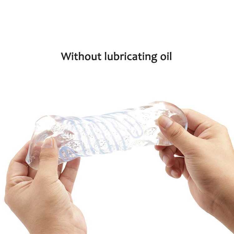 Automatic male spiral pocket silicone vaginal rotation masturbator real cat oral sex pocket massager adult masturbation toyW250408
