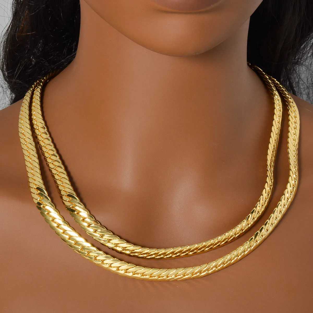 Sunny Italy 750 Copper Alloy Mens and Womens Necklace High Temperature Resistant Suitable for Street Hip Hop Jewelry GiftsC250407