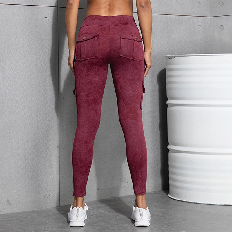 Womens Laundry Printed Work Pocket Legs High Waist Hip Lift Fitness Tight 5Color Fashion 250407