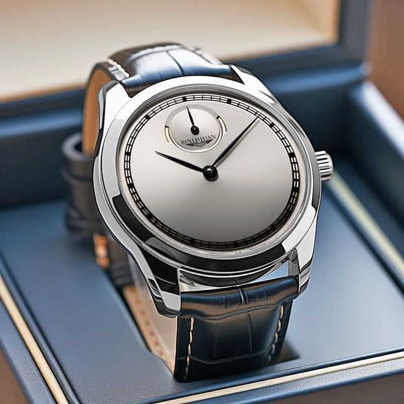 Mens Business Black Leather Waterproof Quartz Watch Simulation Watch Birthday Gift Y250407
