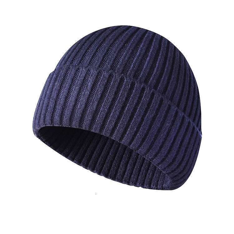 Autumn Winter Thickened Woolen Knitted Beanie with Custom Logo, Fashion Solid Color Embroidered Hat, In-Stock Hot Sale Trendy Headwear