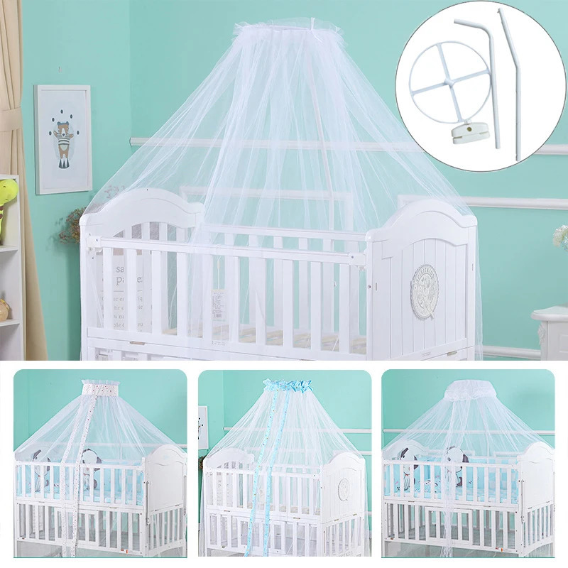 Universal baby mosquito net crib mosquito net bassinet ceiling rack detachable crib support tent foldable portable mosquito net 250408