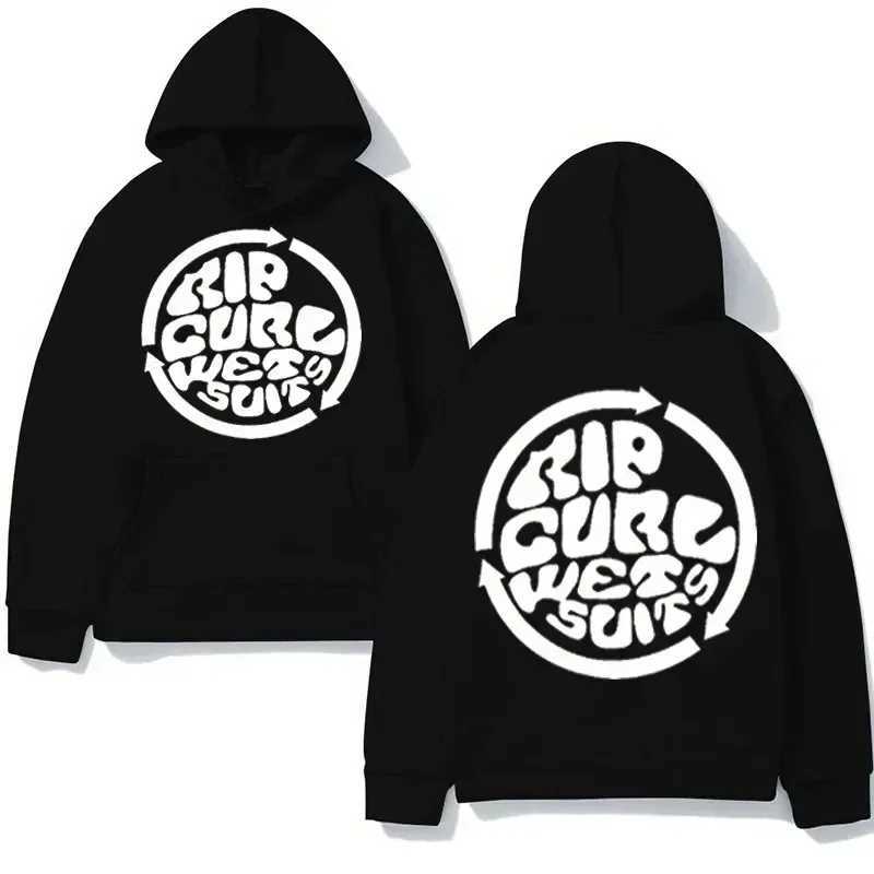 2024 mens tear curled mens wetland hoodie Y2K loose fit high-quality clothing retro clothing casual hoodie oversized top W250408