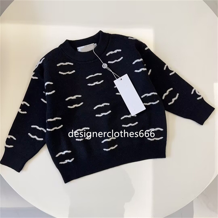 Designer Children's Sweater Brand Boys Girls High Quality Sweaters Children's Warm baby pullover Autumn and Winter luxury sweatshirt Size 90-160CM D15