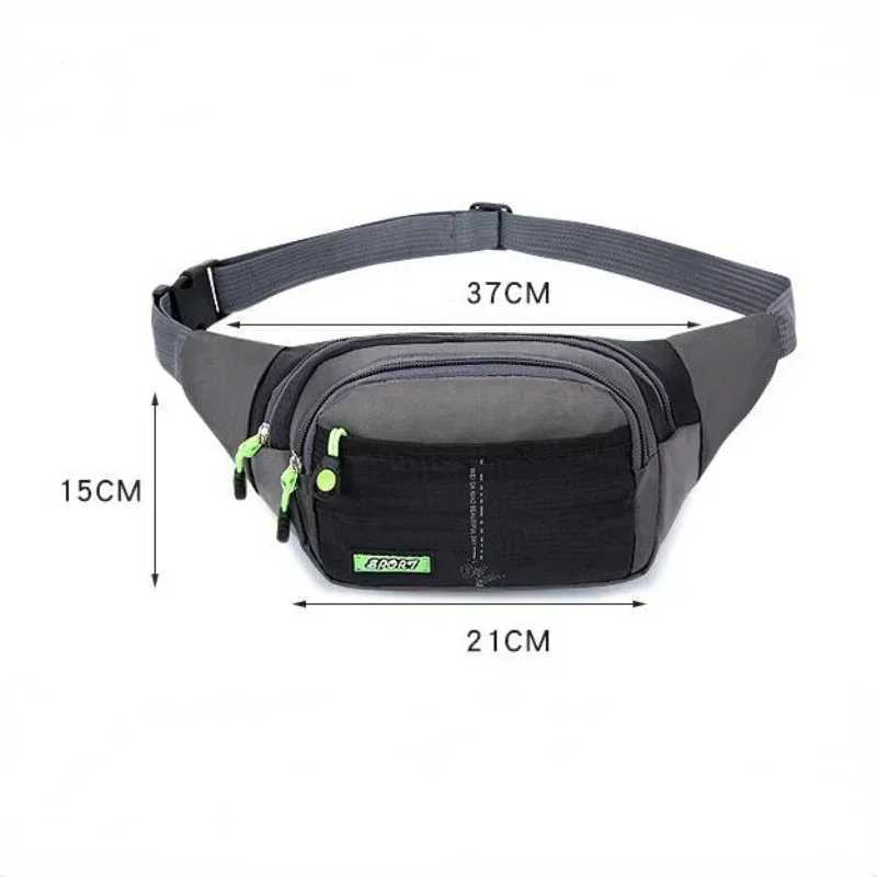 Travel waist bag zipper outdoor sports shoulder bag mens and womens waterproof fashionable large capacity adjustable Z250407