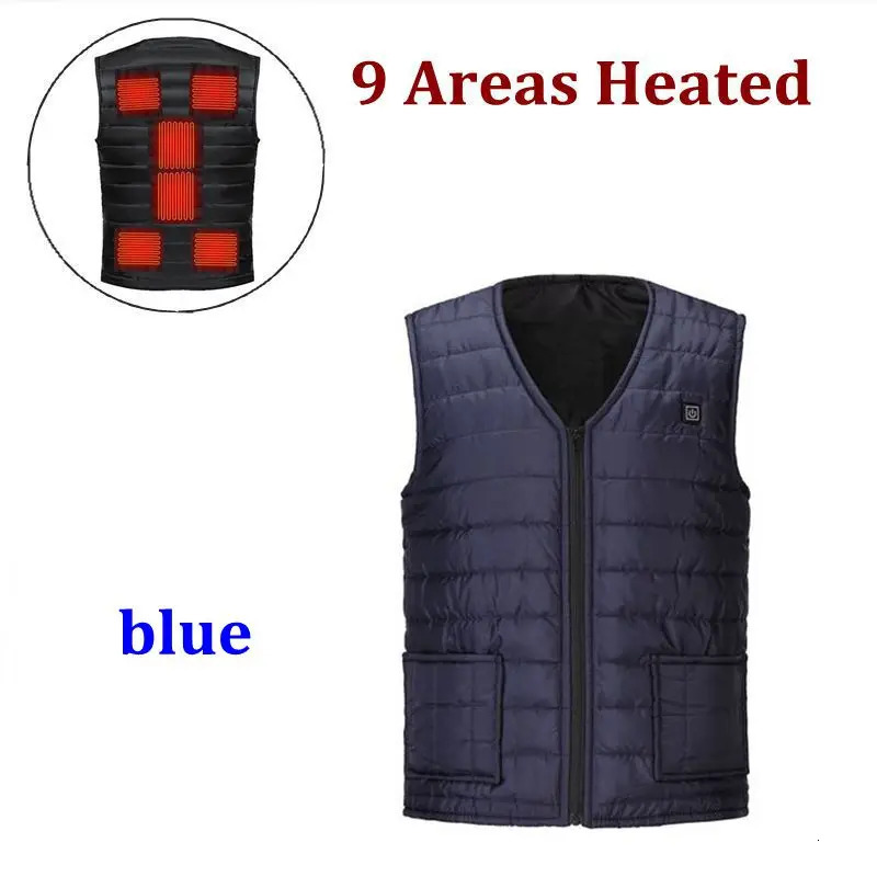 11 Area Heating Vest MenWomen Casual V-neck USB Heated Vest Smart Control Temperature Heating Jacket Cotton Coat Winter Hunting 251107