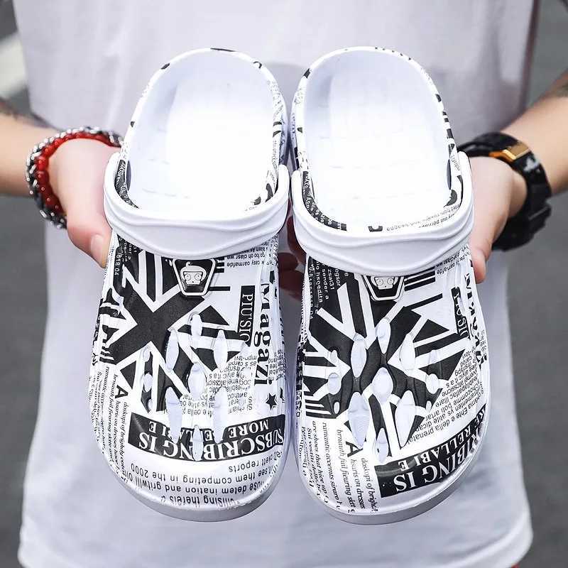 New Arrival Mens summer shoes mens hole sandals hollow breathable flip sandals Aqua shoes fashionable beach sliders large size 47 48 49 T250407