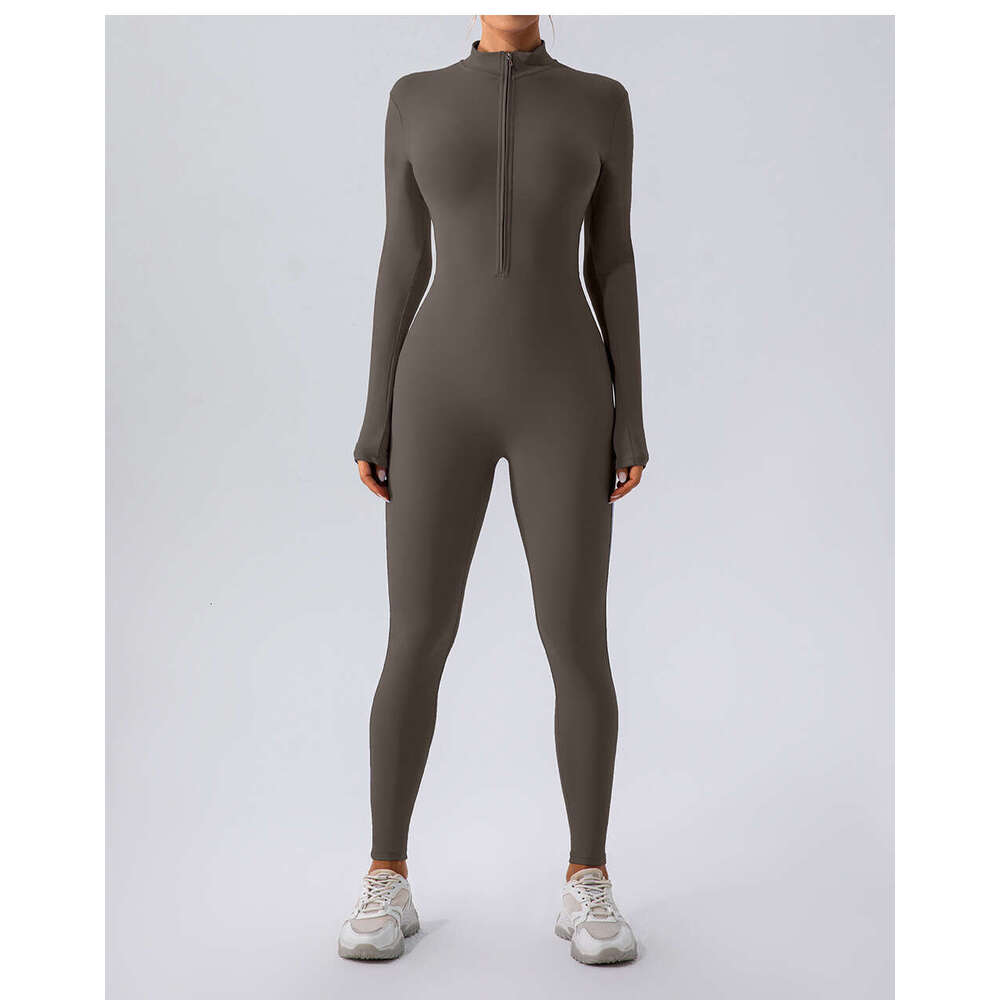 European American popular winter veet with yoga clothes, long sleeves warmth, worn fiess sports, jumpsuit for women, 2025 new style, chic and elegant 