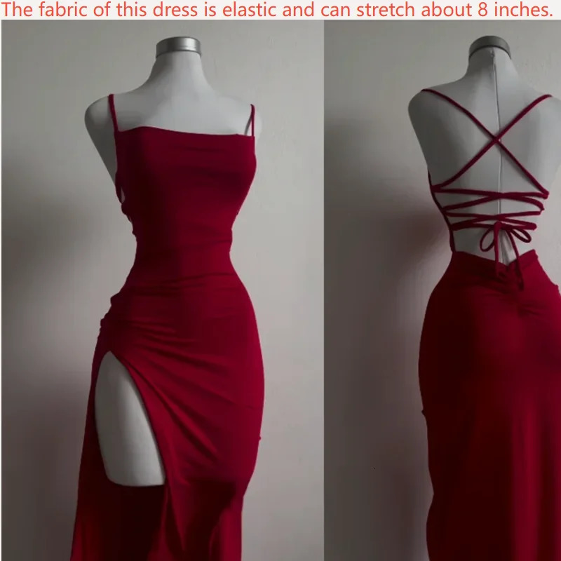 Club Black 2025 Explosive Dress Summer High Sensibility Halter Strap Spice Bag Hip Dress Sexy Womens Red Dress 250408