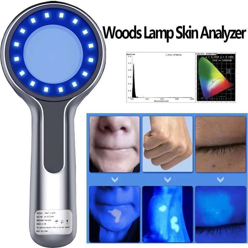 NEW Woods Analyzer UV Magnifying For Beauty Facial Testing Wood Lamp Light Analysis Detection Skin Care