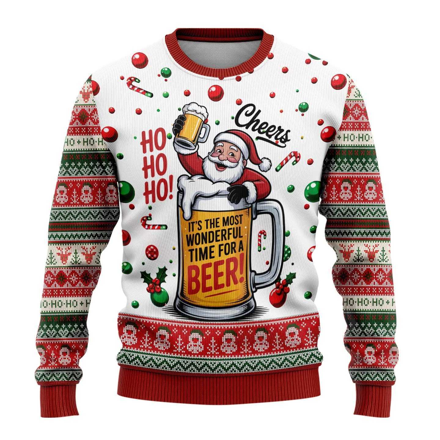 ilarious Ugly Christmas Sweaters For Women Funny Santa Claus Br Sweater Joke Unisex Spandex Blend Christmas Jumper Set Tops 4J28 S251110