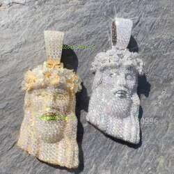 Wholesale Price Sterg Sier Iced Out Custom Vvs Moissanite Hip Hop Jesus Pendant