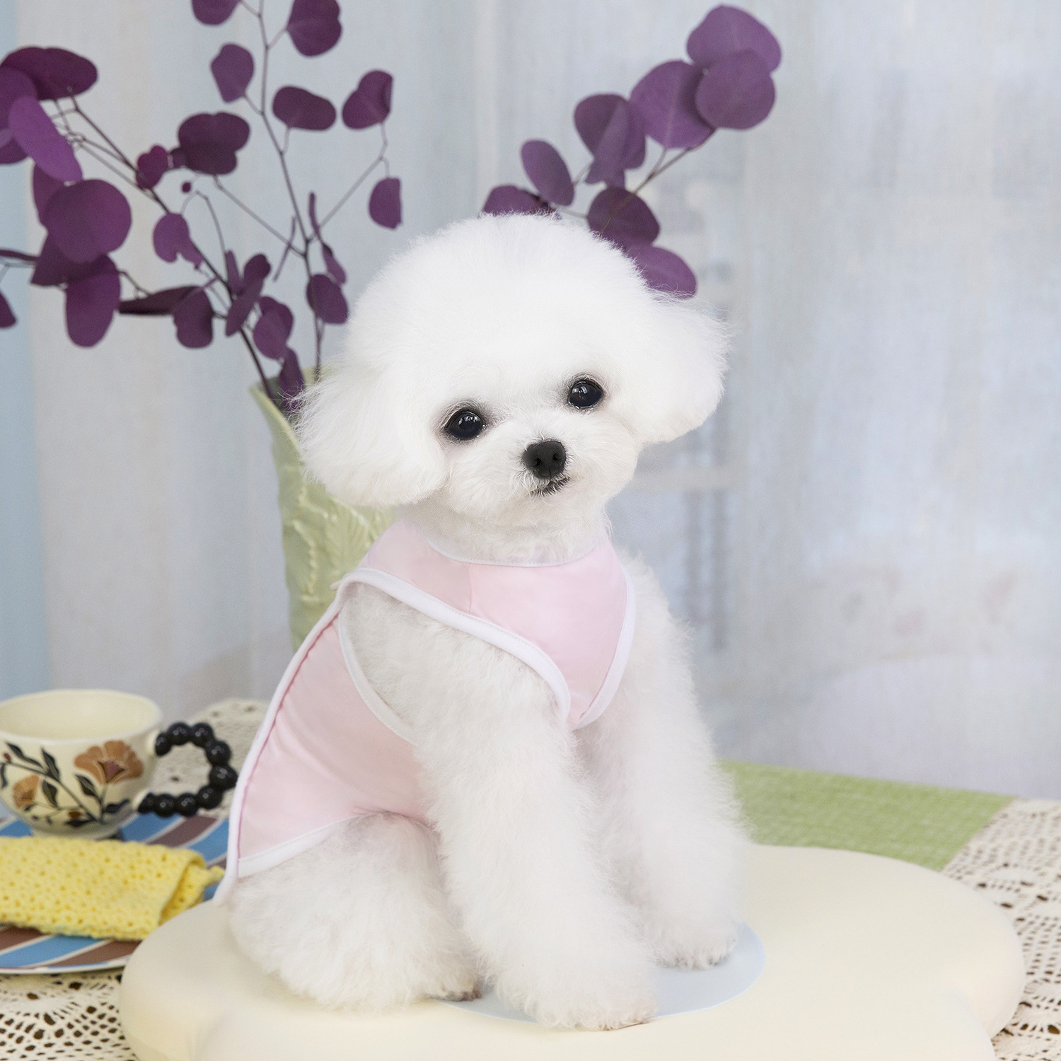 Dog Shirts Dog Clothes 3 Pack for Small Medium Dogs, Breathable Lightweight Cool Pet T Shirt Sleeveless Vest for Summer Puppy Cat Boy Girl Outfit Pink
