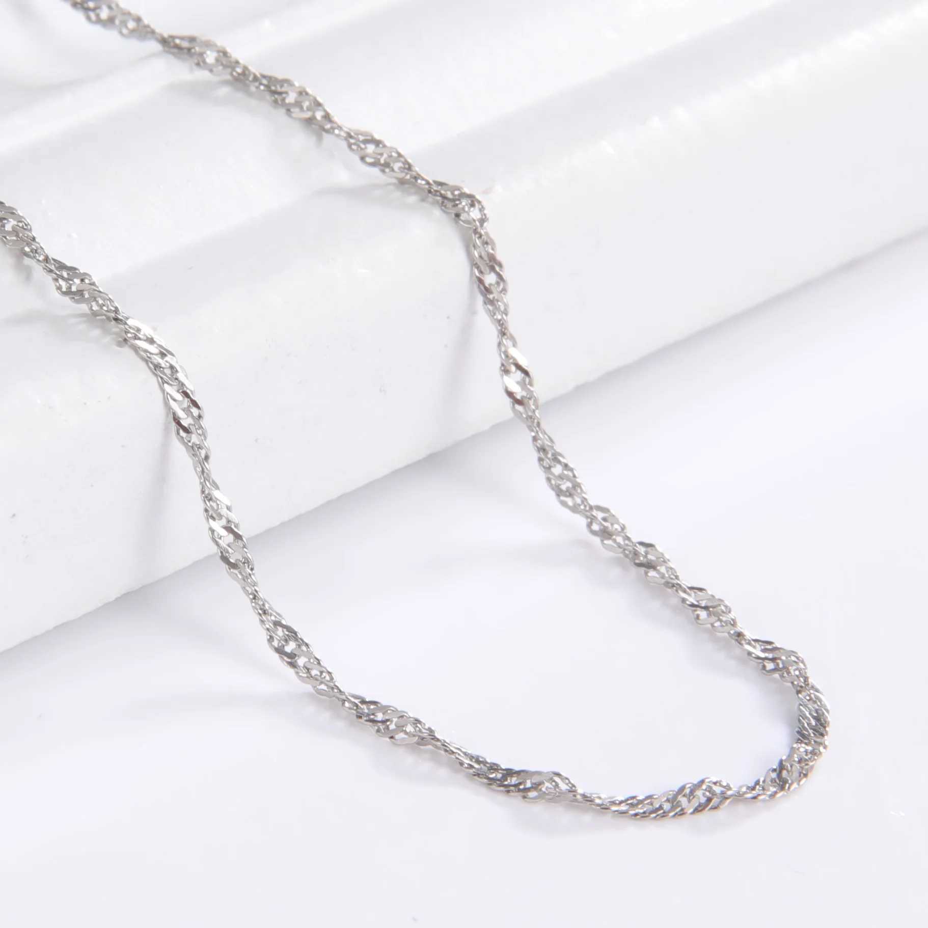 Skyrim Fashion Twist Water Wave Leg Ankle Bracelet Stainless Steel Gold Beach Anklet Jewelry W250407