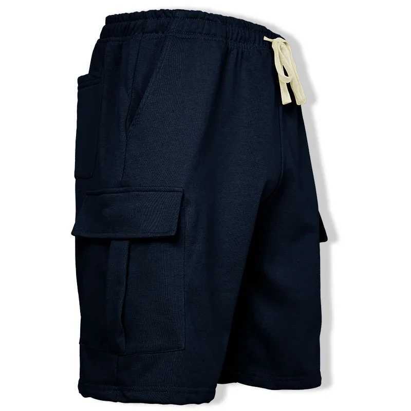 Mens casual sports shorts summer 8-color elastic solid color breathable fitness running training large-sized sportswearXJ250407