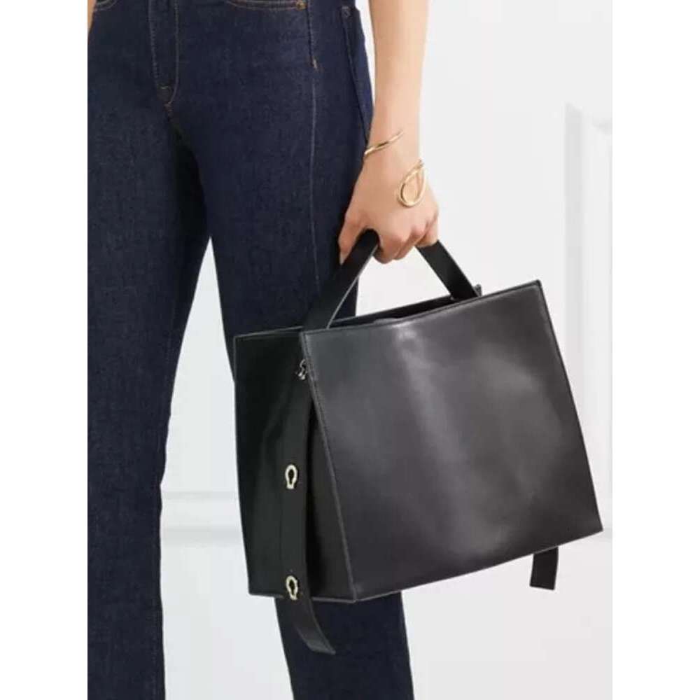 Women's Bags Women Genuine Leather Handbag Elegant Office Lady Large Capacity Totes Satchels Square Single Shoulder Bags Design Crossbody Bag