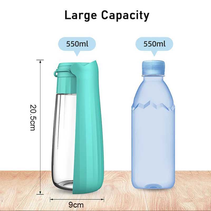 free shipping Pet bottle portable foldable dog dispenser outdoor walking Chihuahua water bowl for small and large dogs Y250407