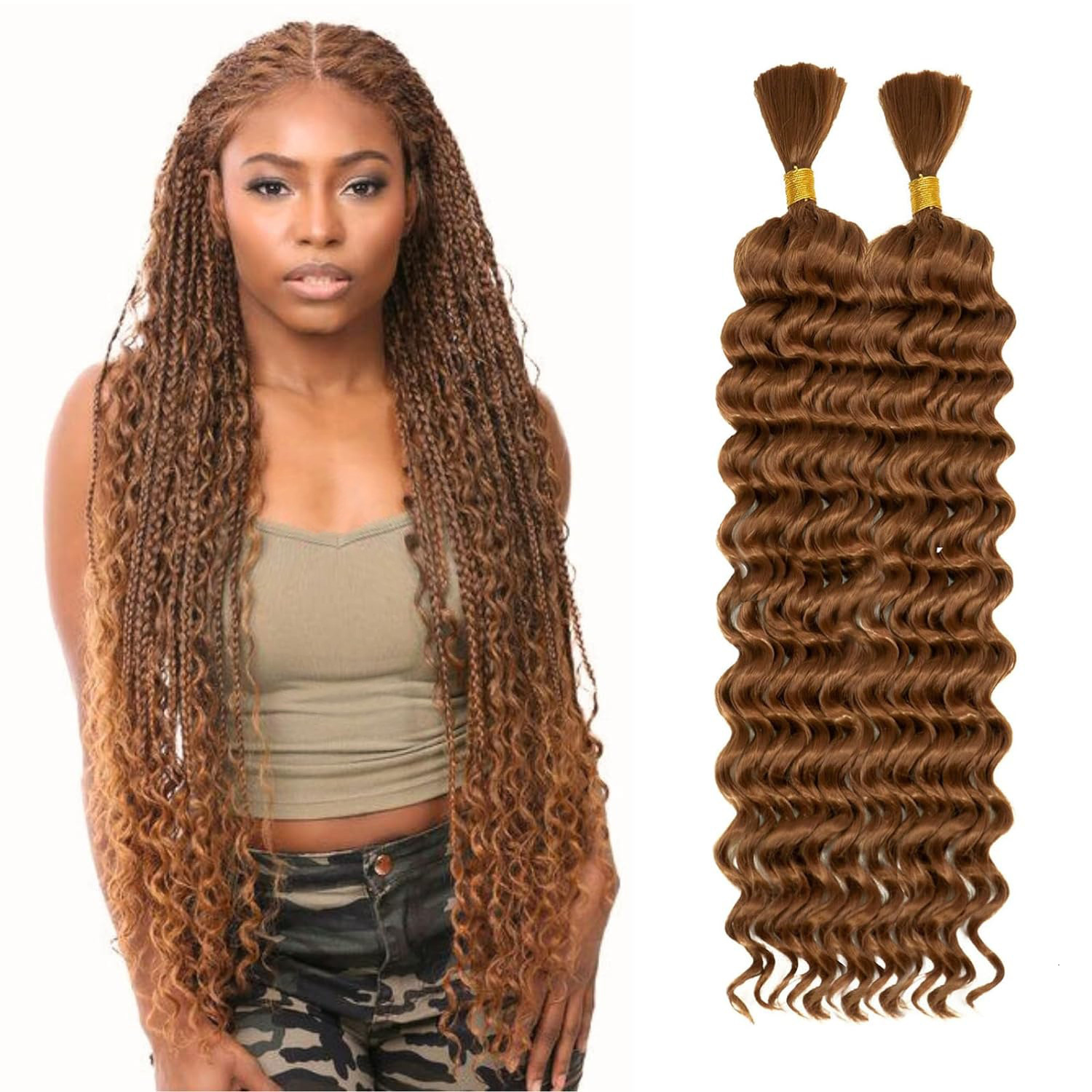 Sensationnel Human Hair Braids Empire Deep Bulk 18 - Boho Braids Long Lasting Soft Texture 241203