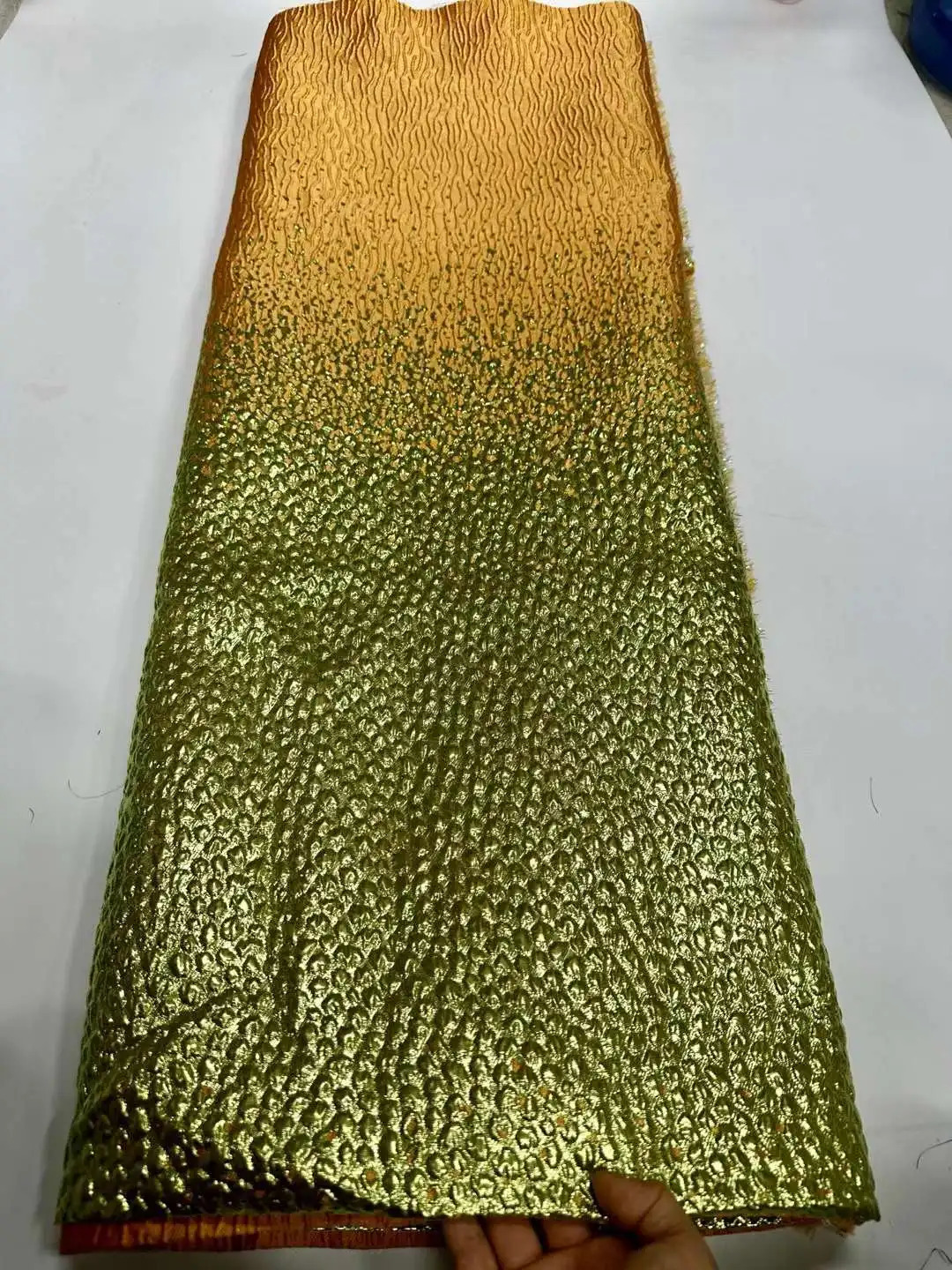 African Brocade Fabric Jacquard Organza Lace 2024 Nigerian Damask Gradient Lace French Net Material Brocard Tissu AH13 250408
