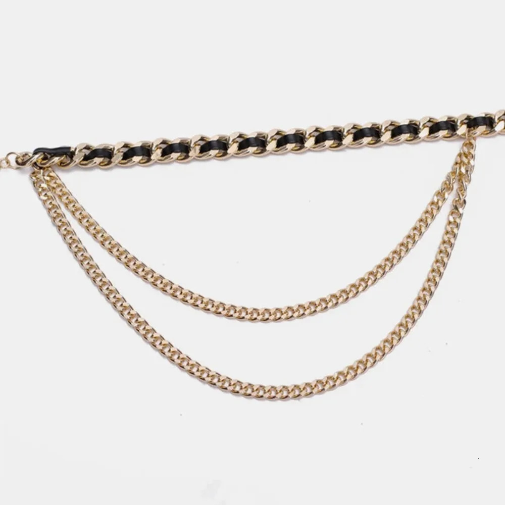 Fashion Metal Waist Chain Strap Rope Adjustable Belt Dress Shirt Decoration Waistband Women 251031