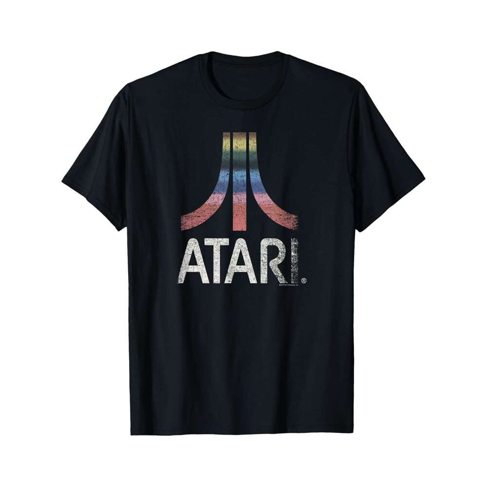 Designer T shirt Ripple Junction x ATARIs Classic Video Game Logo Design Print - 220g Tshits