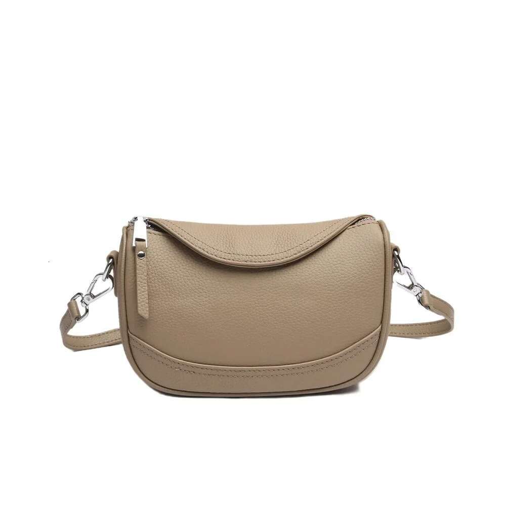 T Head Layer Cowhide Saddle Temperament Ladies' Small Handbag Genuine Leather Shoulder Crossbody Phone Bag
