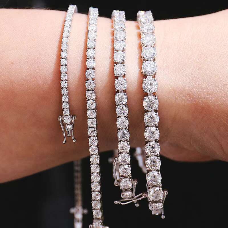 3 mm 8 Inches Hot Sale Wholesale Customized Women Bracelet Moissanite Tennis Chain