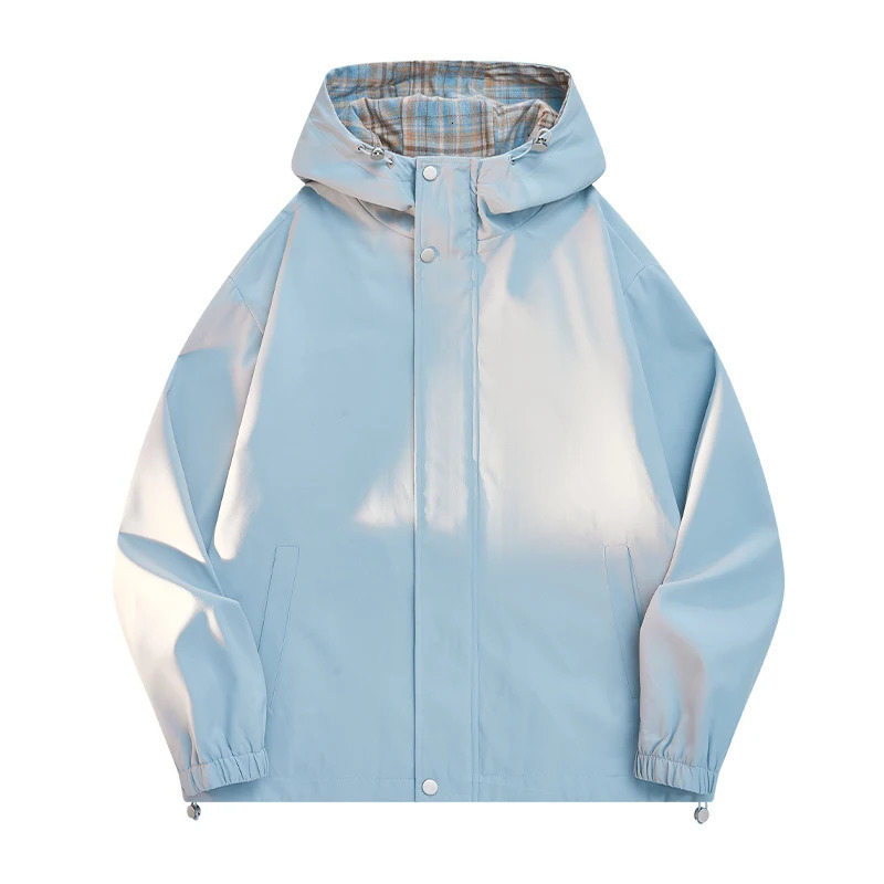 Spring and Autumn Mens Womens Outdoor Sports Mountain British Wind Storm Jacket Travel Leisure Fashion Reversible 250407