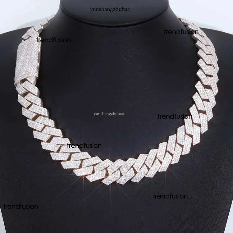 moissanite necklace designer jewelry cuban k chain Iced Out Pass Dia Tester fashion Sterg Sier Necklace Vvs Moissanite chains for men necklaces