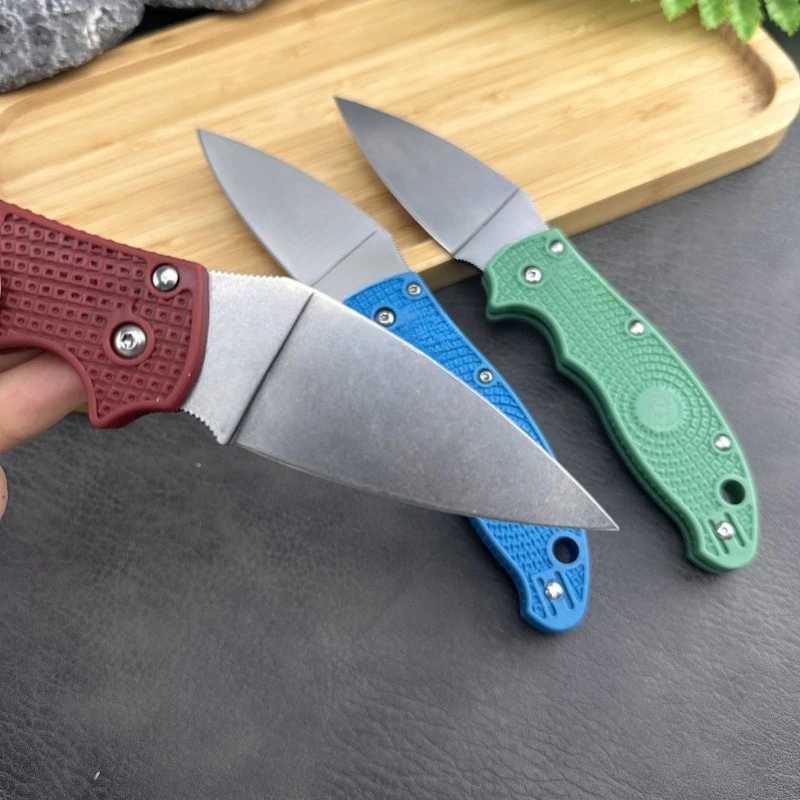 C101 Multi color Nylon Fiber Handle Folding Knife Outdoor Tactical Military Hunting Knife Multi purpose EDC Tool Mens Gift X250408