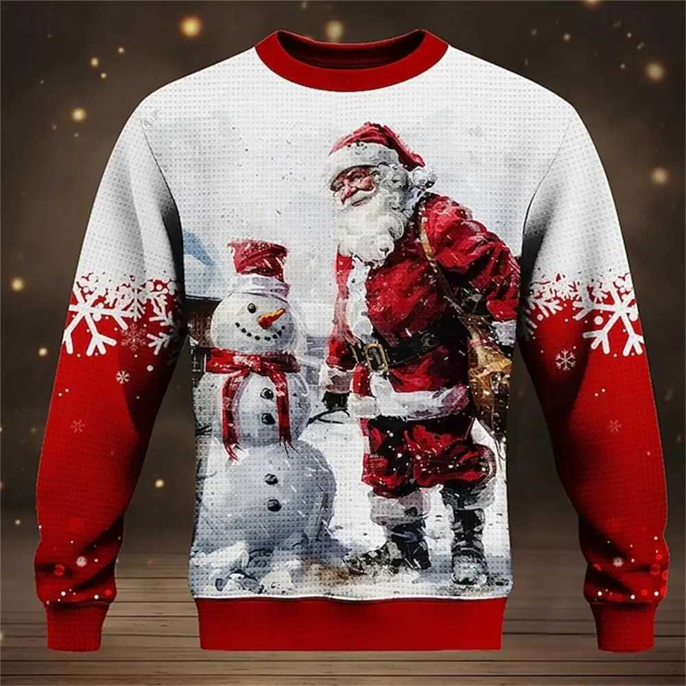 ugly Christmas Sweater Mens Sweater Snowman Pullover Jumper New Years Eve Daily Vacation Long Slve Crewneck Fall Winter 2025 S251110