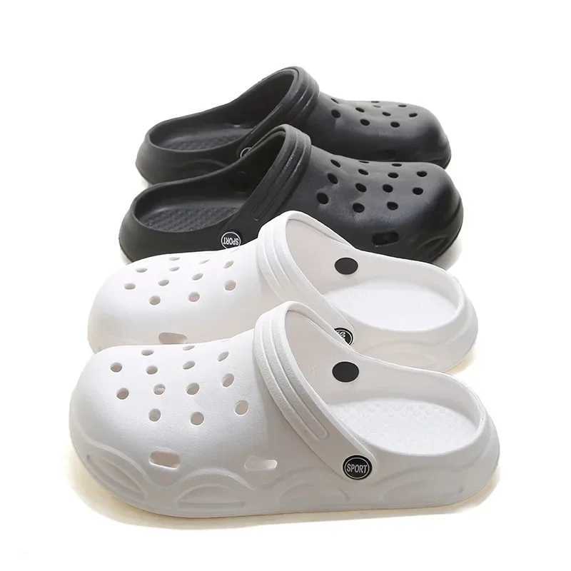 New Arrival Breathable lightweight comfortable casual beach couple hole sandals slippers breathable jelly garden hollow EVA T250407