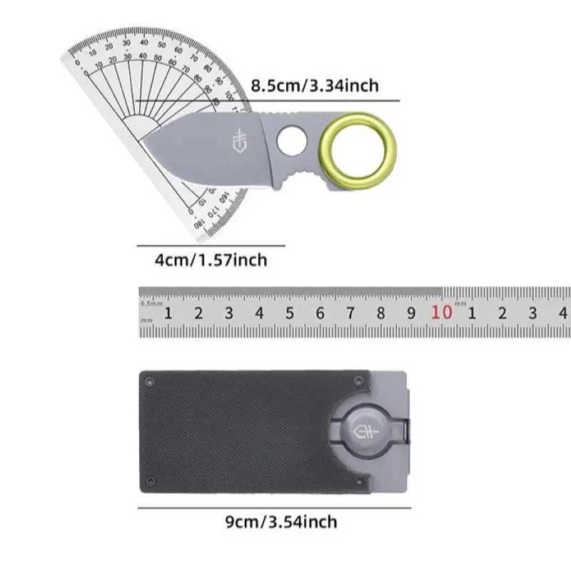 Portable Pocket Knife EDC Camping Multi-tool Fixed Blade Keychain Knife Multi-purpose Mini Fruit Knife Without Carabiner Z250408