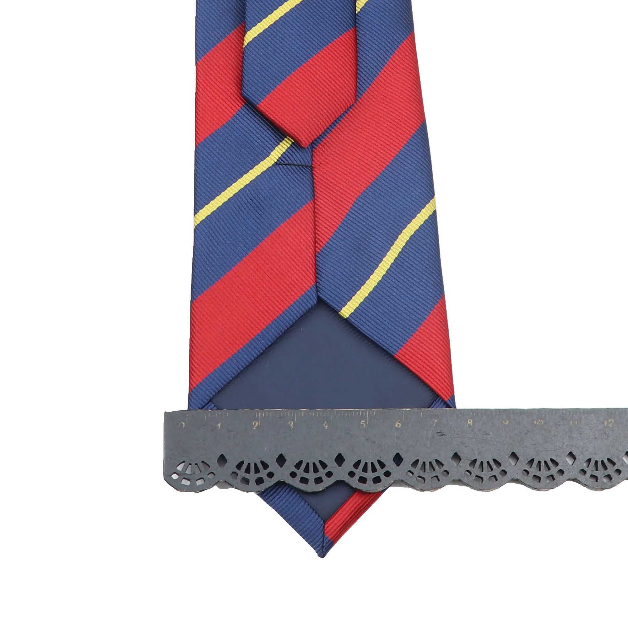 Brand New Mens Tie Red Blue w Striped Plaid Jacquard Necktie Daily Wear Accessories Cravat Wedding Party Gift For A Man X250407