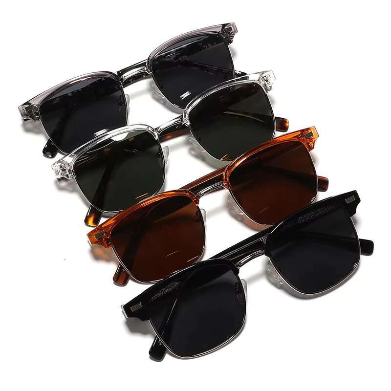 Comfortable New Design Tr90 Rice Nail Acetate Temple Men Women Shades Retro Sunglasses