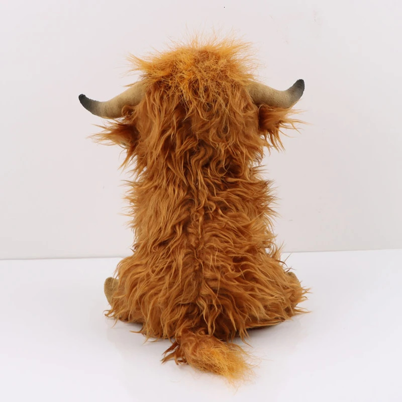 CYISONAL Highland Cow Stuffed Animals Plush Toy Fluffy Bull Animal Doll Soft Gift for Kids Boys Girls 10 Inches Tall 251107