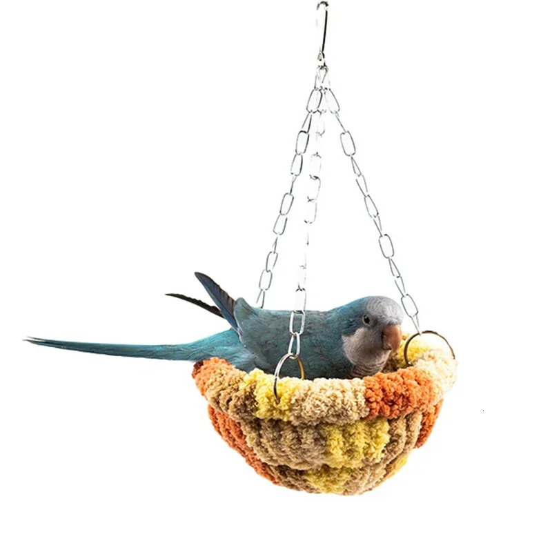 Pet parrot cage warm cabin tent bed hammock cave used for sleeping and hatching parrots nest supplies 250403