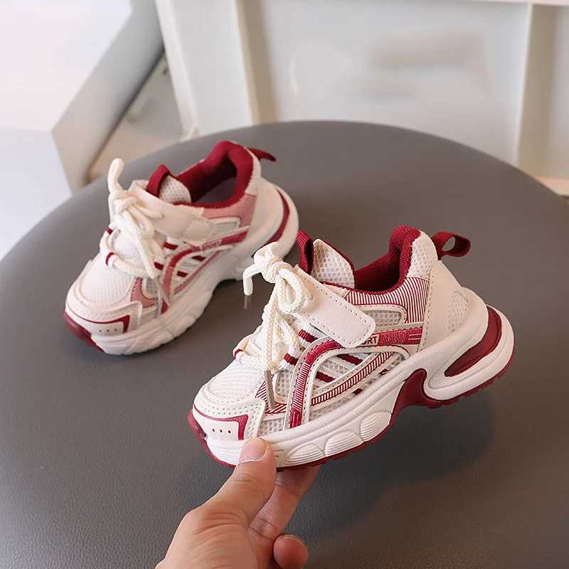 2024 Fashion Childrens Shoes Spring Kids sports shoes mesh breathable baby walking and running shoes W250407