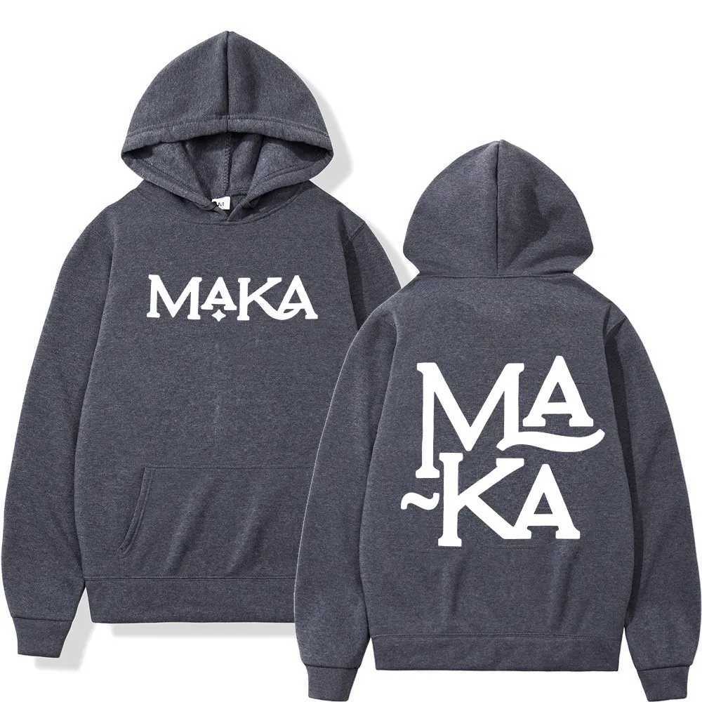 Rap singer Maka Merch hoodie mens and womens fashion hip-hop hoodie sweatshirt retro super big hoodie unisex W250408