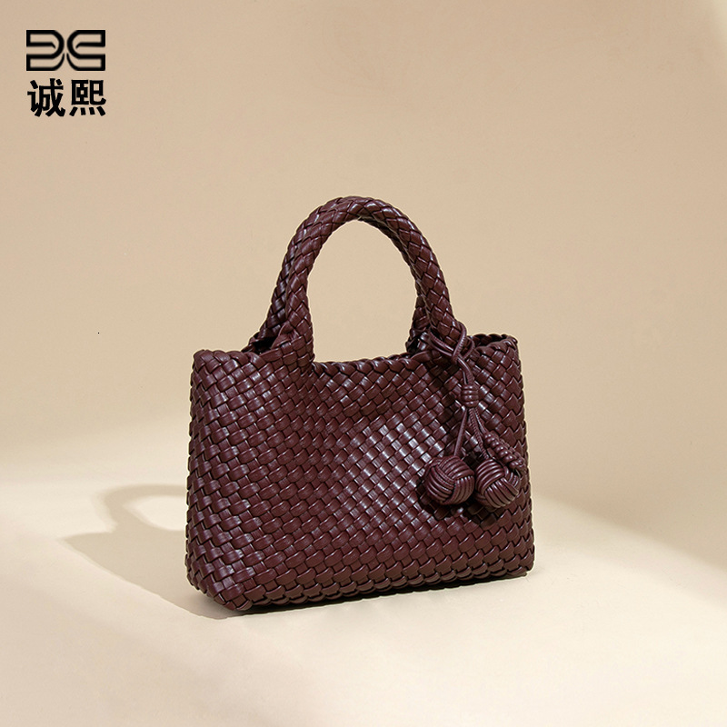 Braided Handbag For Women Fashion PU Tote One Shoulder Crossbody Designer Bag