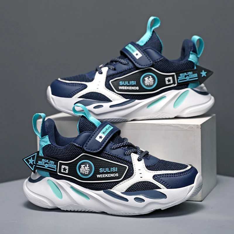 Summer childrens sports shoes boys sports shoes outdoor mesh comfortable and breathable childrens casual shoes boys running tennis shoes W250407