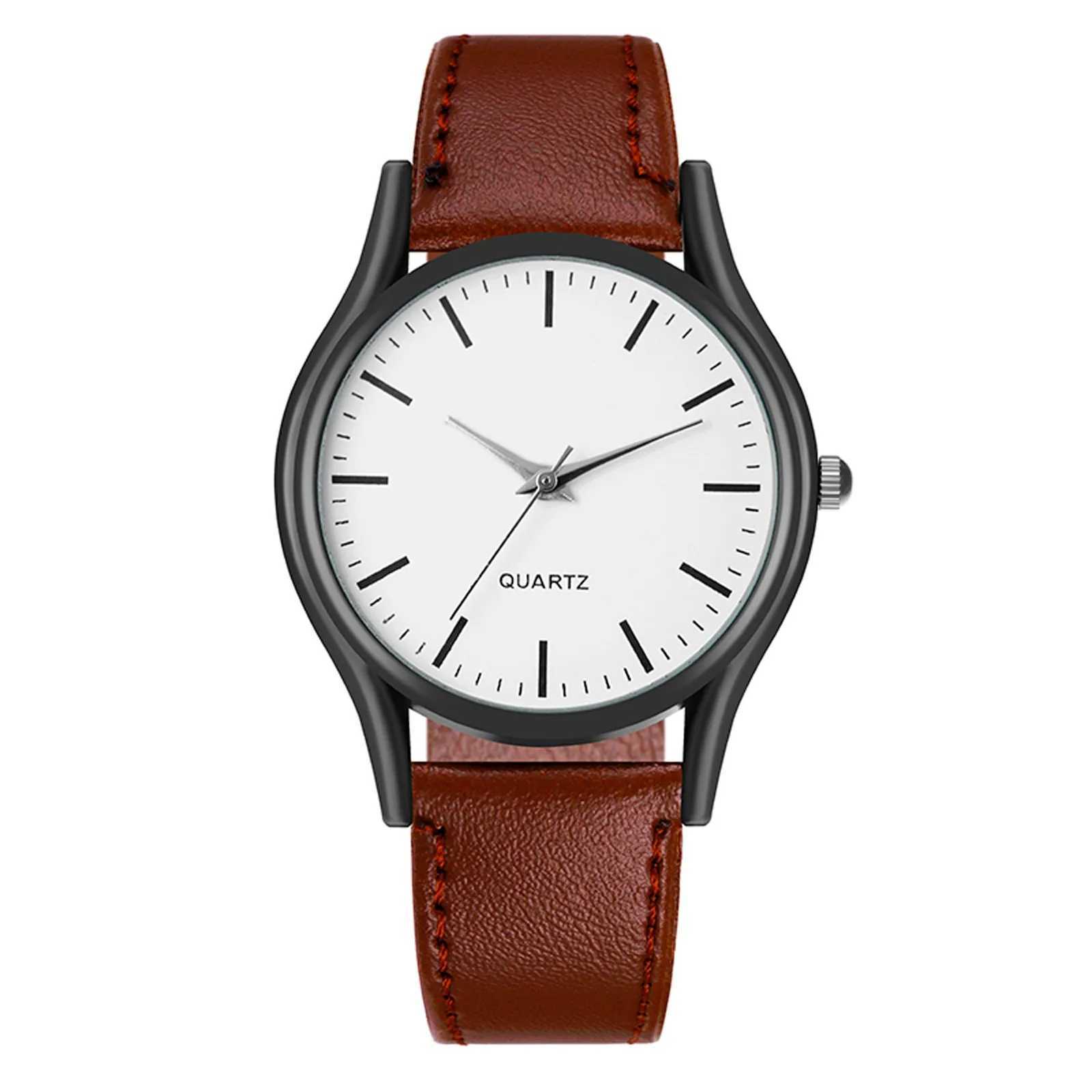 Mens Fashion Business Design Watch Leather Watch Y250407