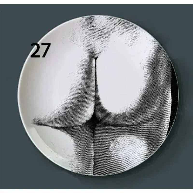 8-inch retro womens facial decorative panel modern retro ceramic wall mounted tableware wall mounted home decoration X250408