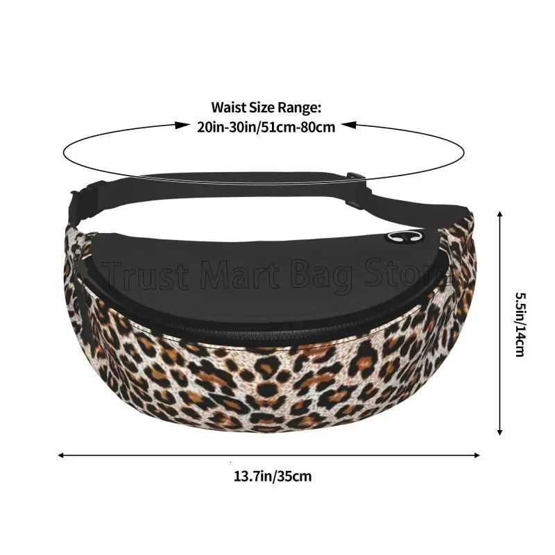 Animal waist bag mens waist bag womens leisure running belt bag hip waist bag with adjustable shoulder straps used for hiking trips 250402